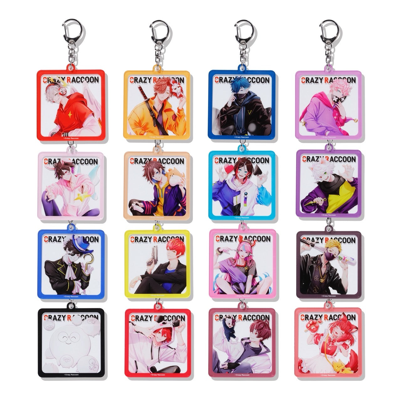 CR CrazyRaccoon カラーキーチェーン Ras RANDOM FRAME KEYCHAIN – CRAZY RACCOON