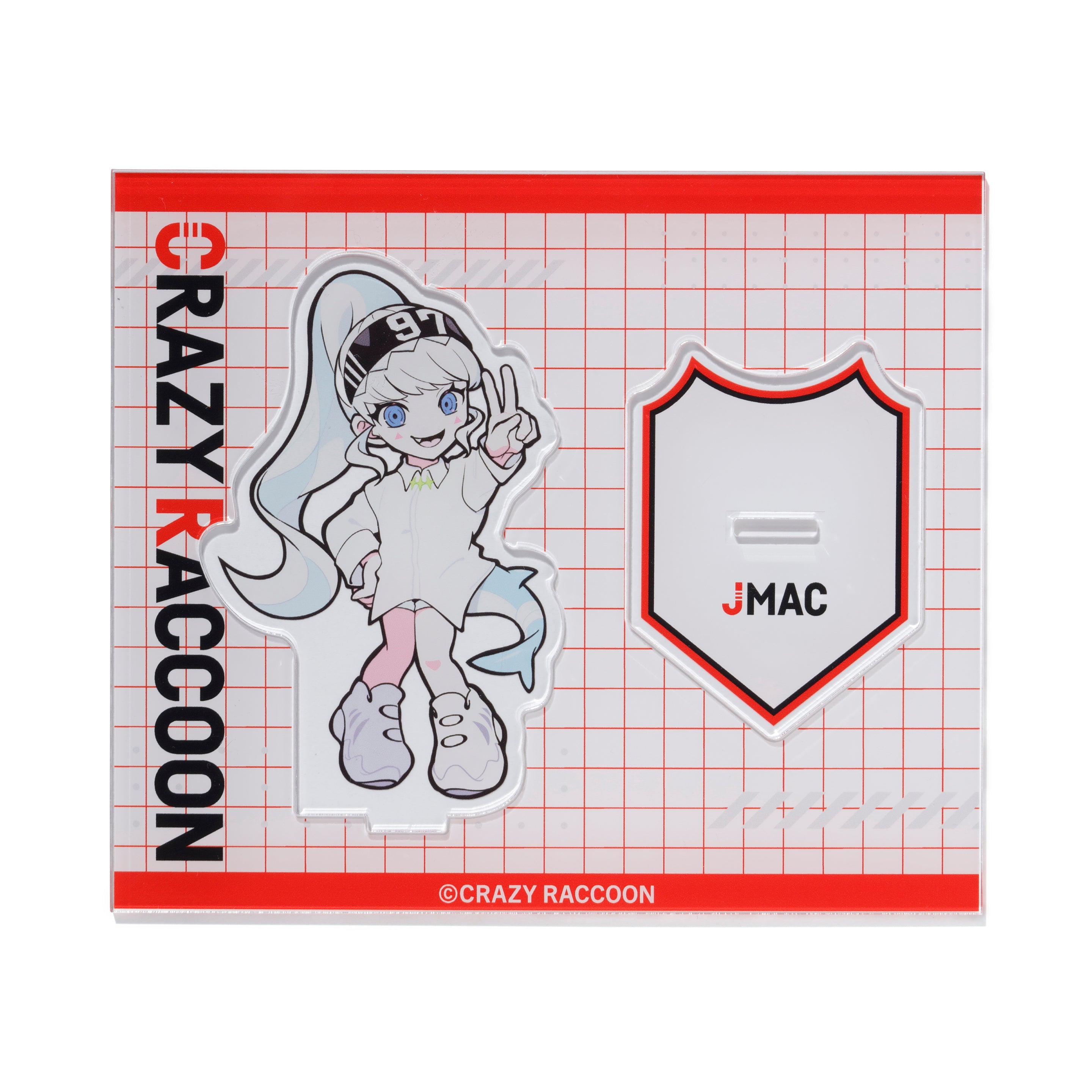JMAC ACRYLIC STAND – CRAZY RACCOON