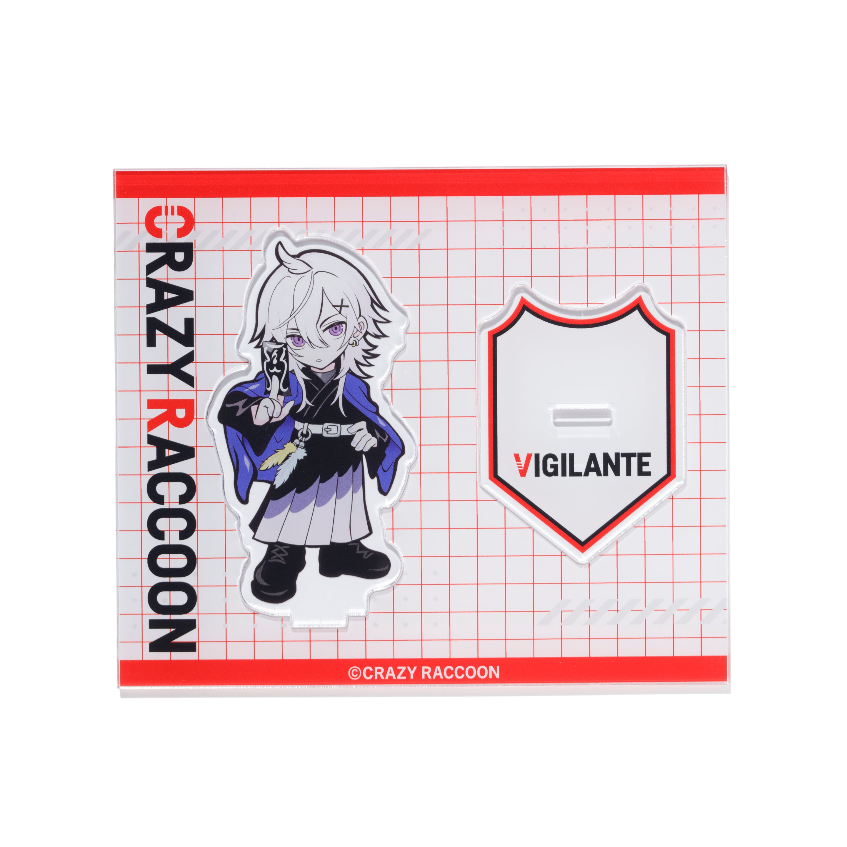 VIGILANTE ACRYLIC STAND – CRAZY RACCOON