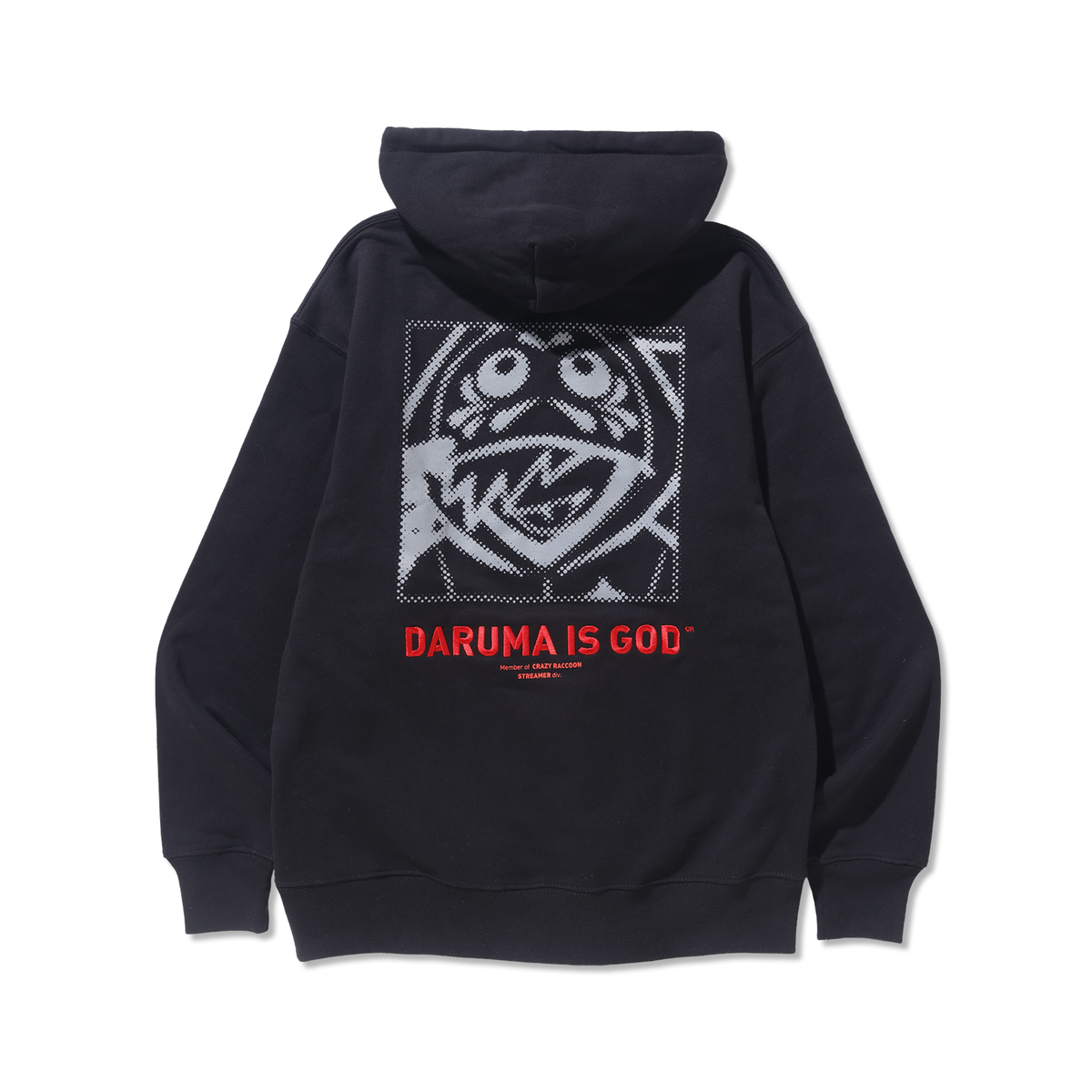 DARUMA IS GOD CROWN LOGO HOODIE BLACK | mdh.com.sa