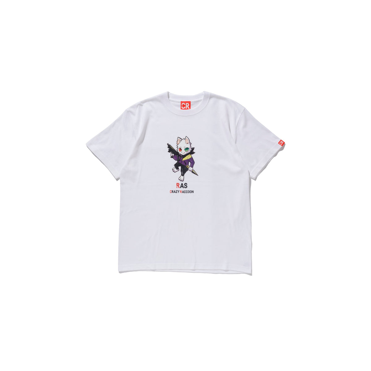 RAS TEE WHITE – CRAZY RACCOON