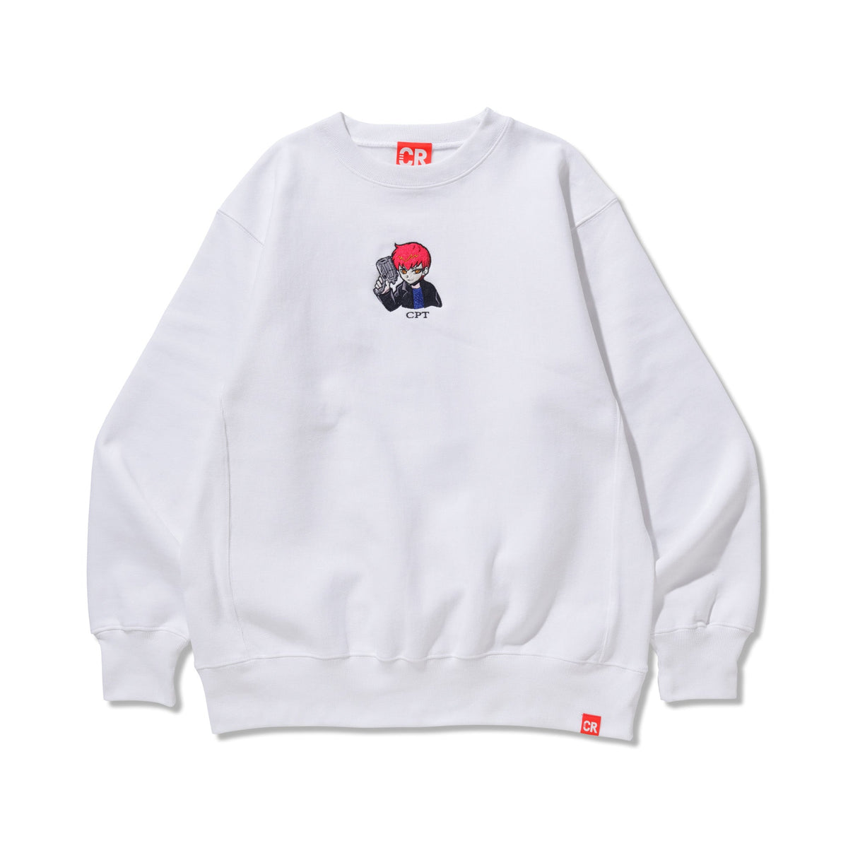 CPT CREWNECK WHITE – CRAZY RACCOON