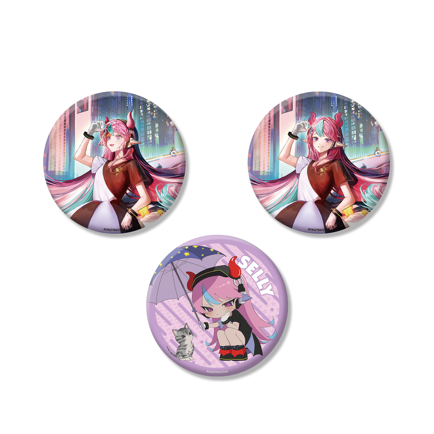 CR Selly バースデーグッズ 缶バッジ SELLY BIRTHDAY 2025 – CRAZY RACCOON