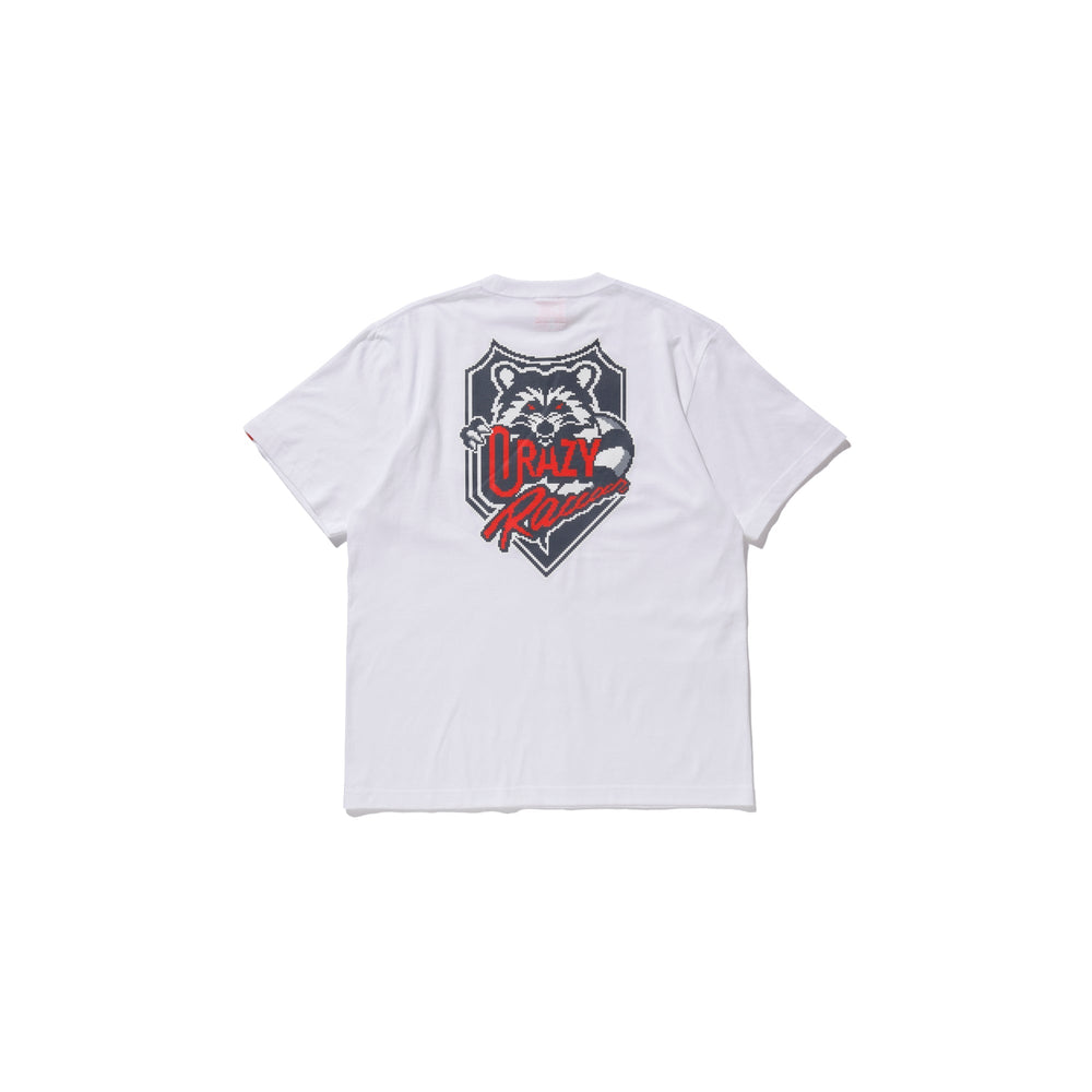 CRAZY RACCOON GAME TEE WHITE