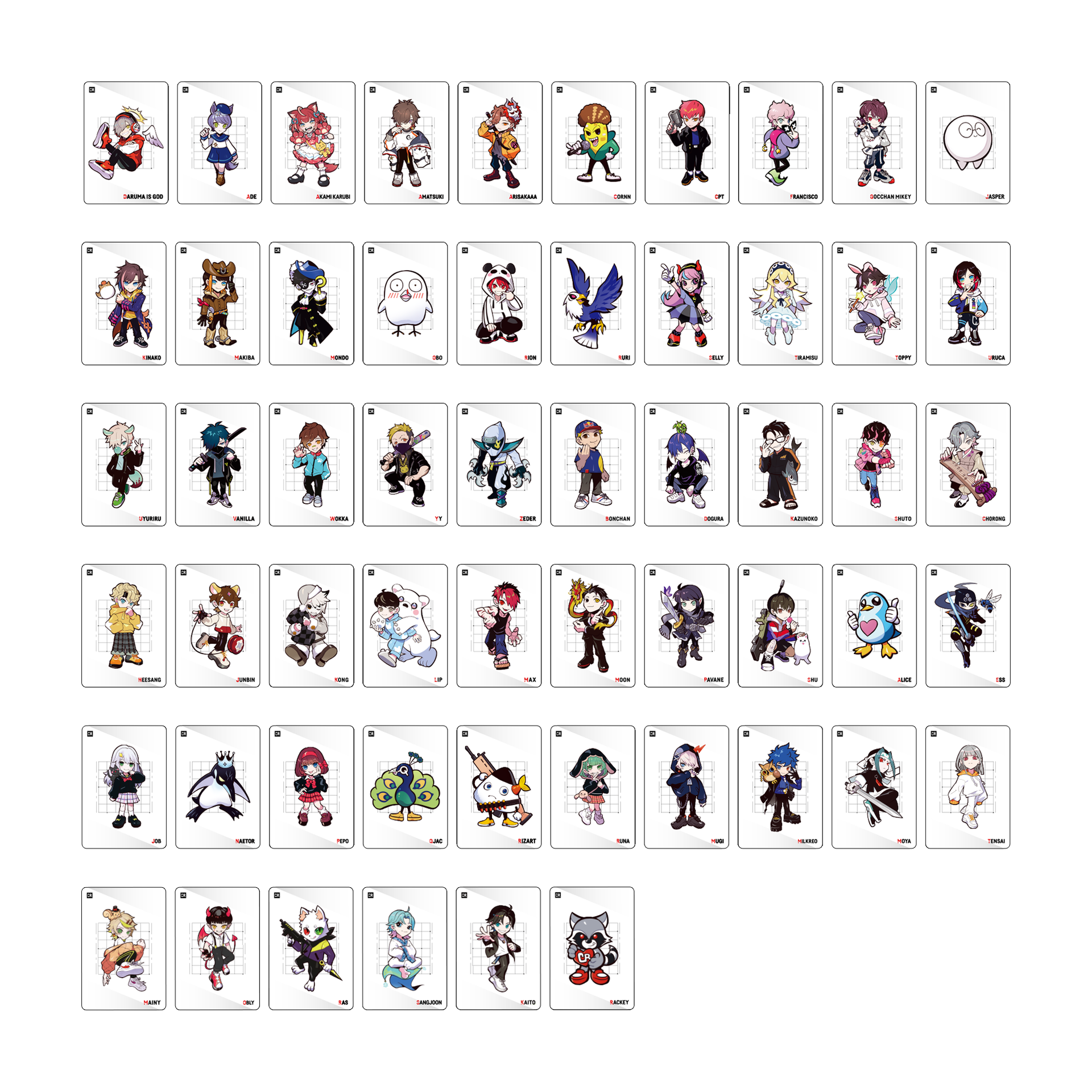 CR コレクションカード 100種 コンプリートセット CR COLLECTION CARD – CRAZY RACCOON
