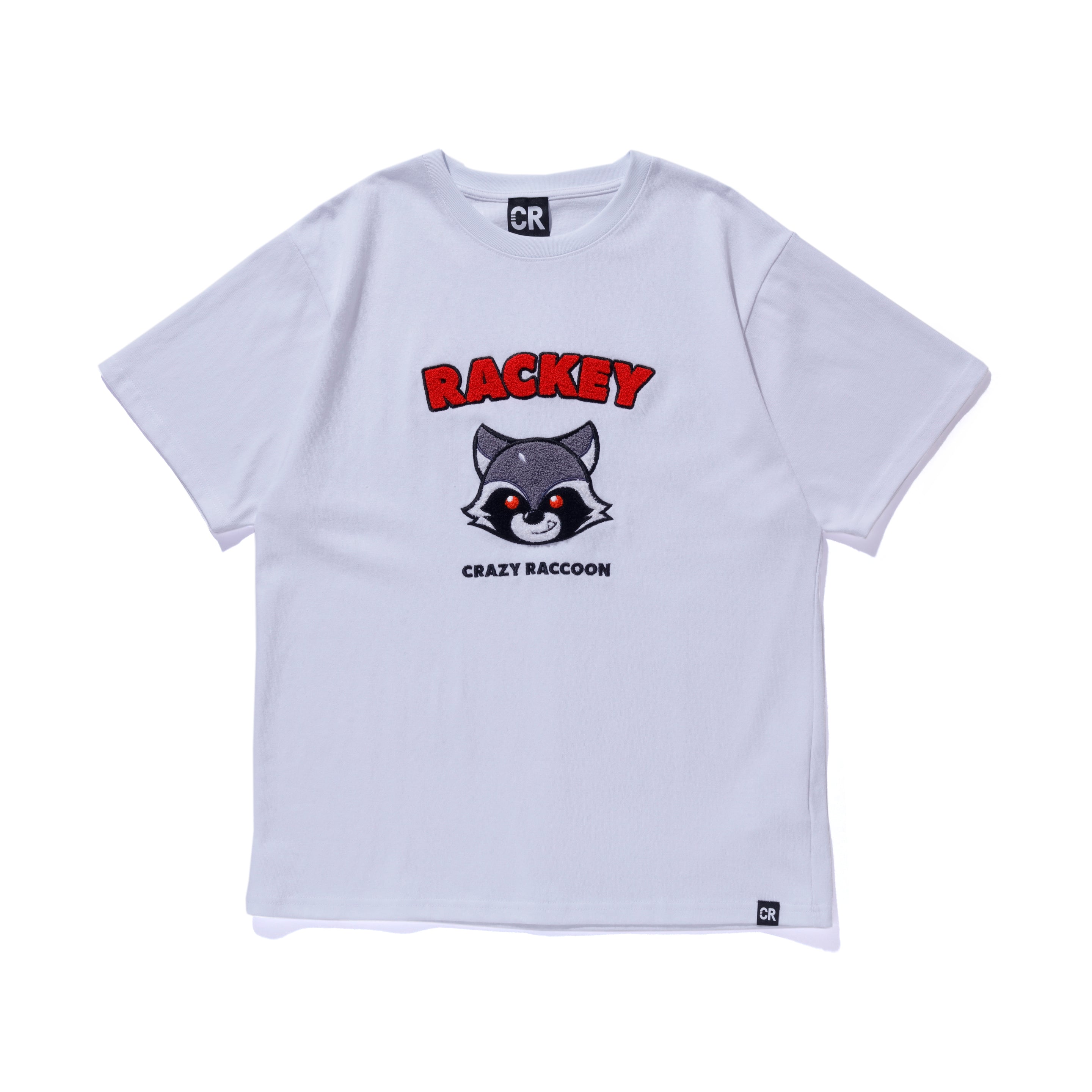 Thien Rackey RACKEY CHENILLE EMBROIDERY TEE WHITE – CRAZY RACCOON