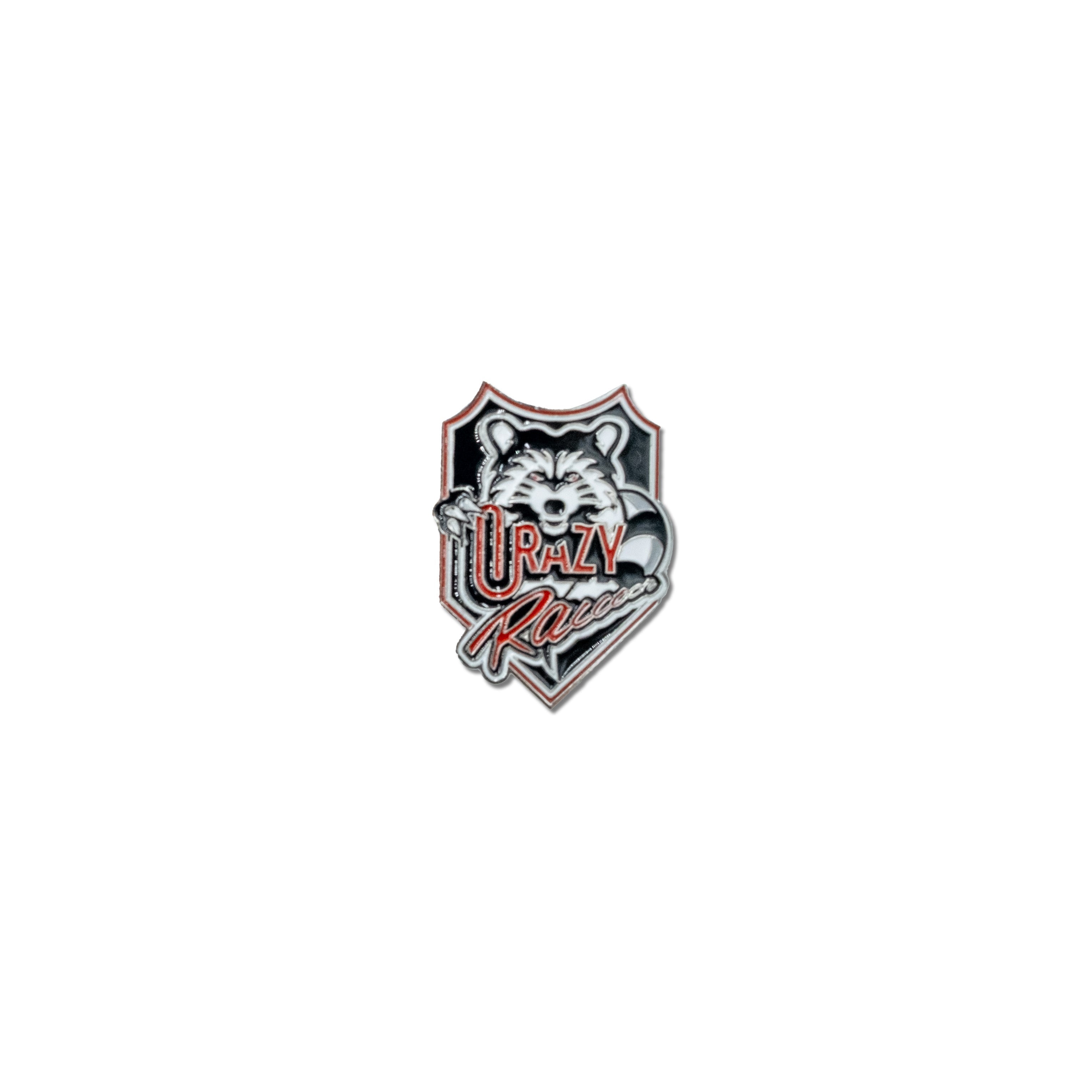 EMBLEM PIN BADGE – CRAZY RACCOON