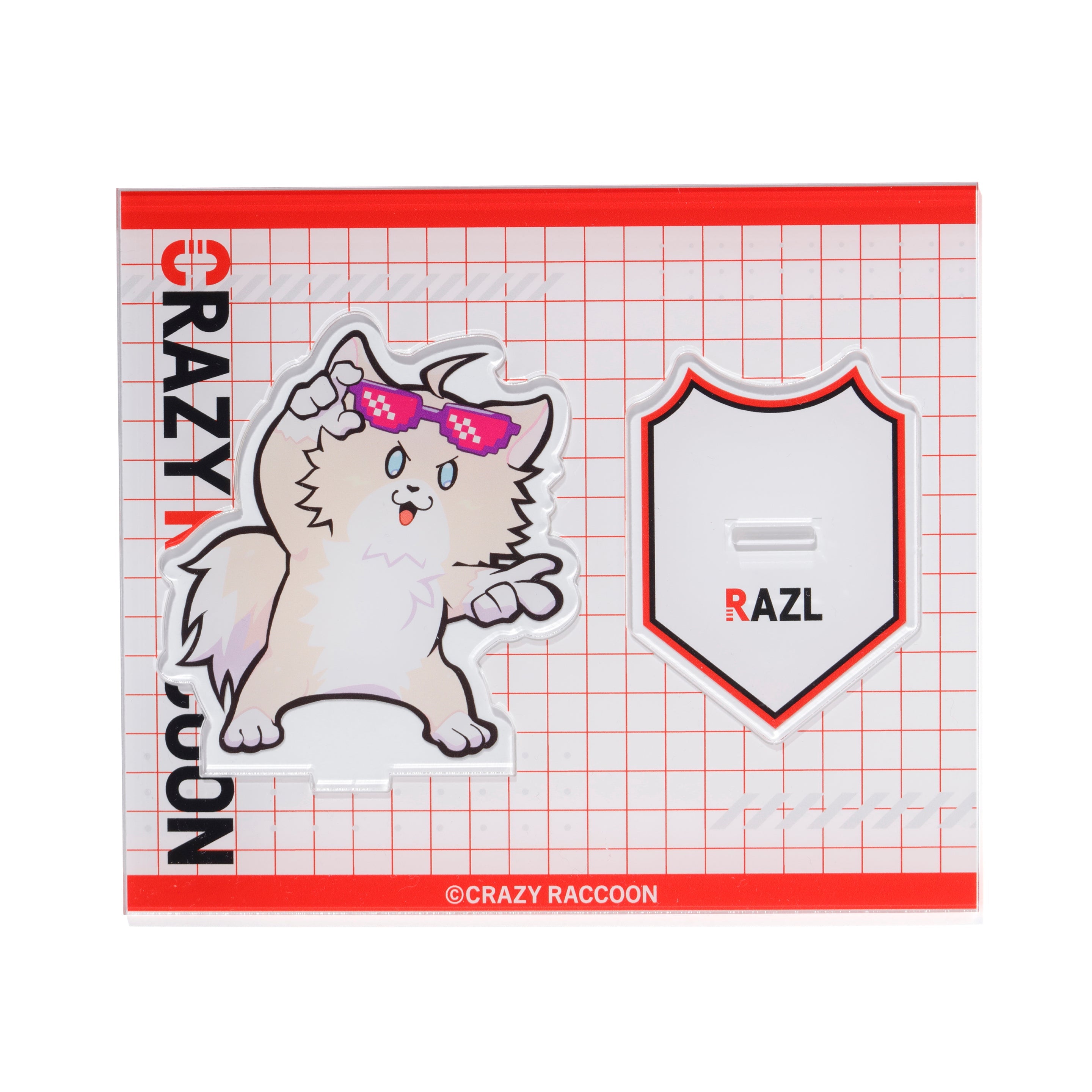RAZL ACRYLIC STAND – CRAZY RACCOON