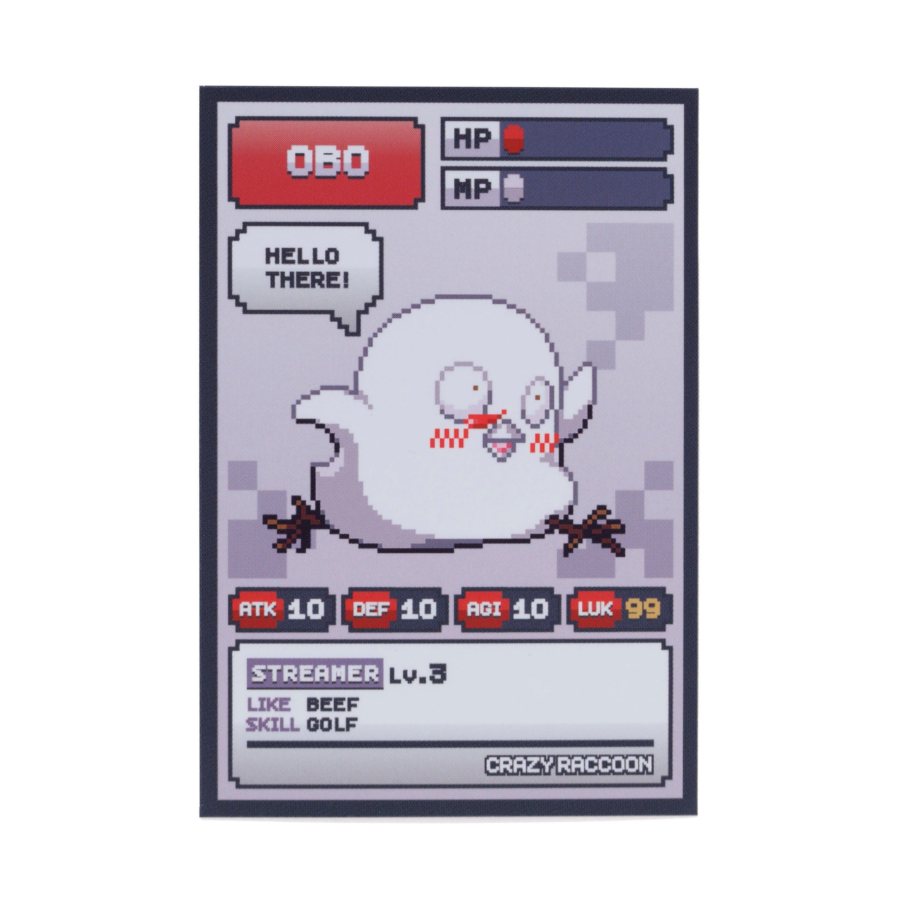 GAME DAY RANDOM CARD – CRAZY RACCOON