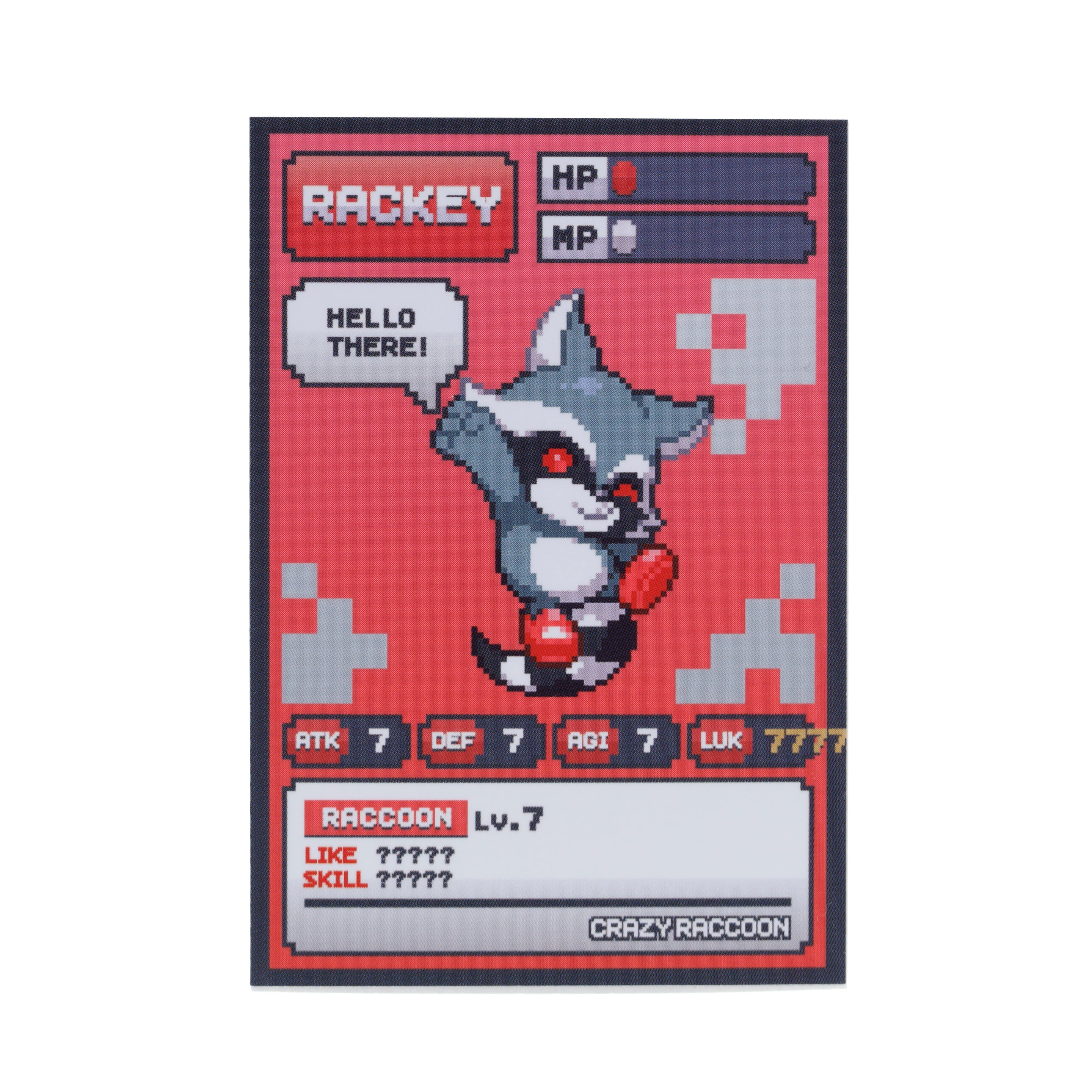 GAME DAY RANDOM CARD – CRAZY RACCOON