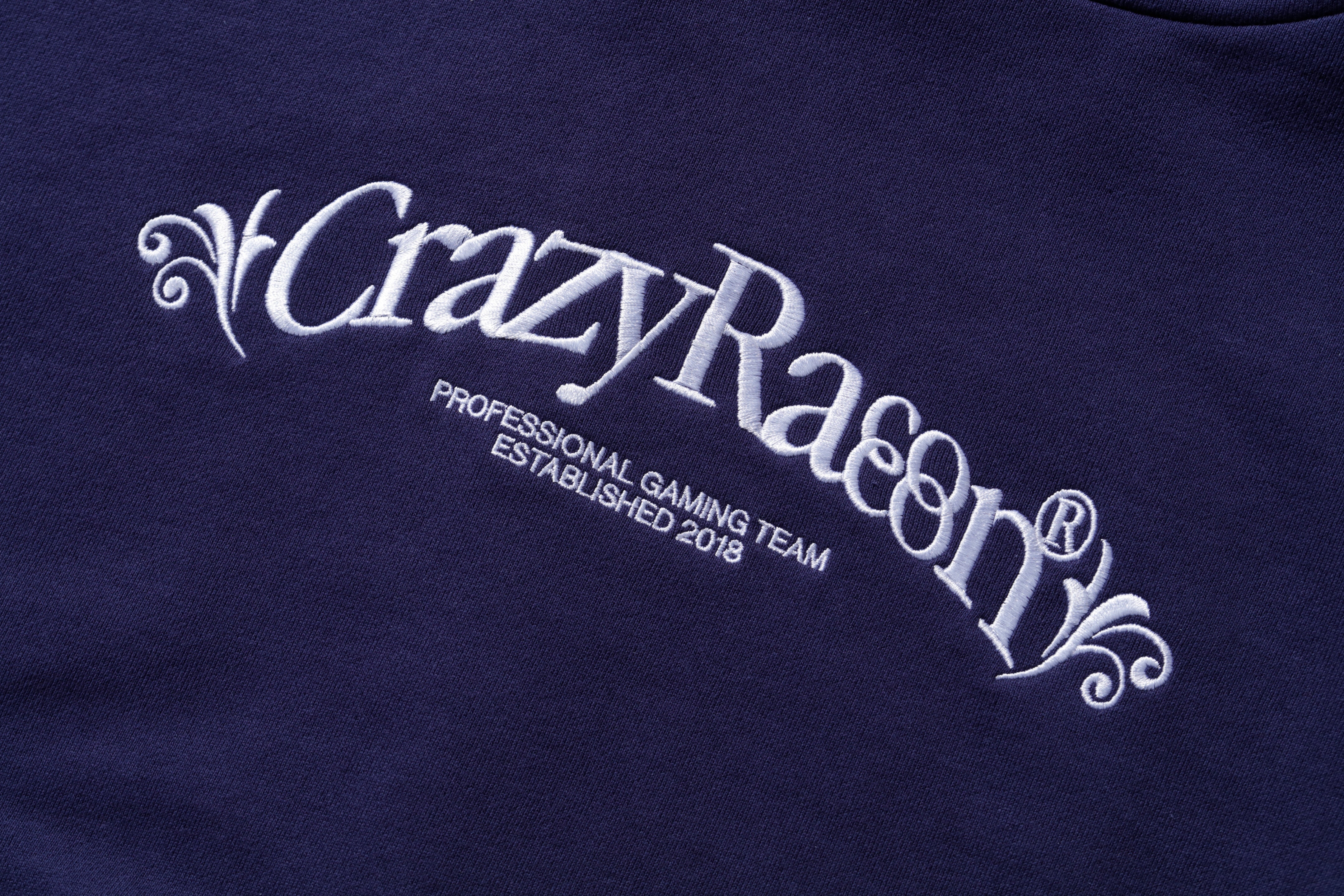 CR ELEGANT LOGO HOODIE NAVY – CRAZY RACCOON