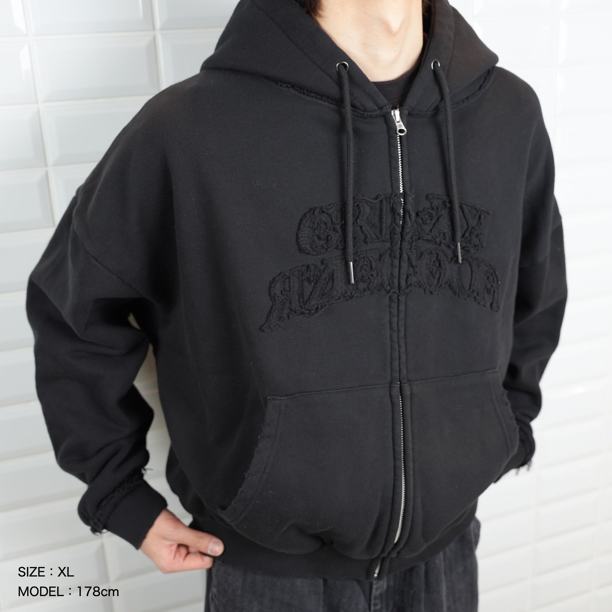 CR PATCH LOGO ZIP HOODIE – CRAZY RACCOON