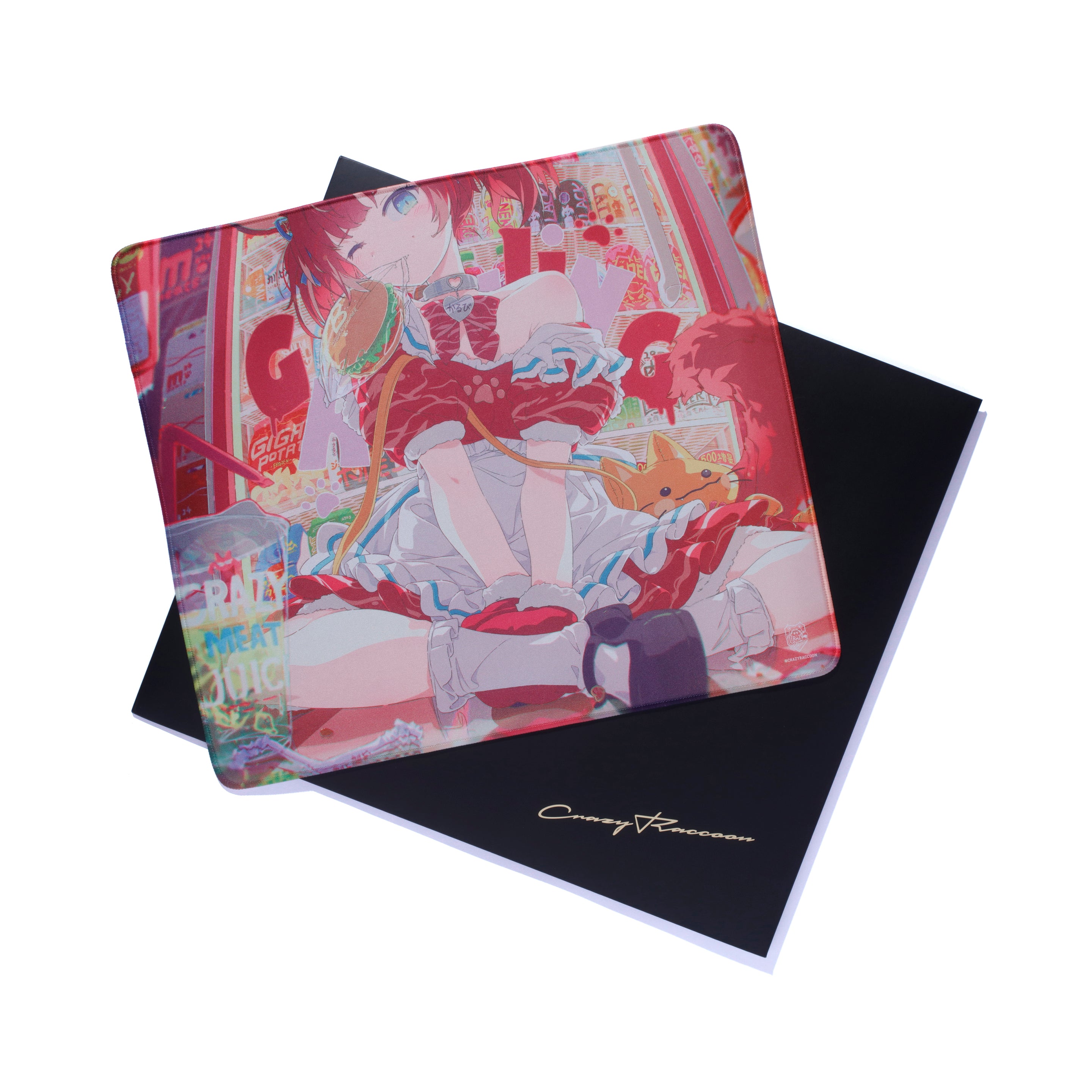 karubiさん AKAMI KARUBI MOUSEPAD – CRAZY RACCOON