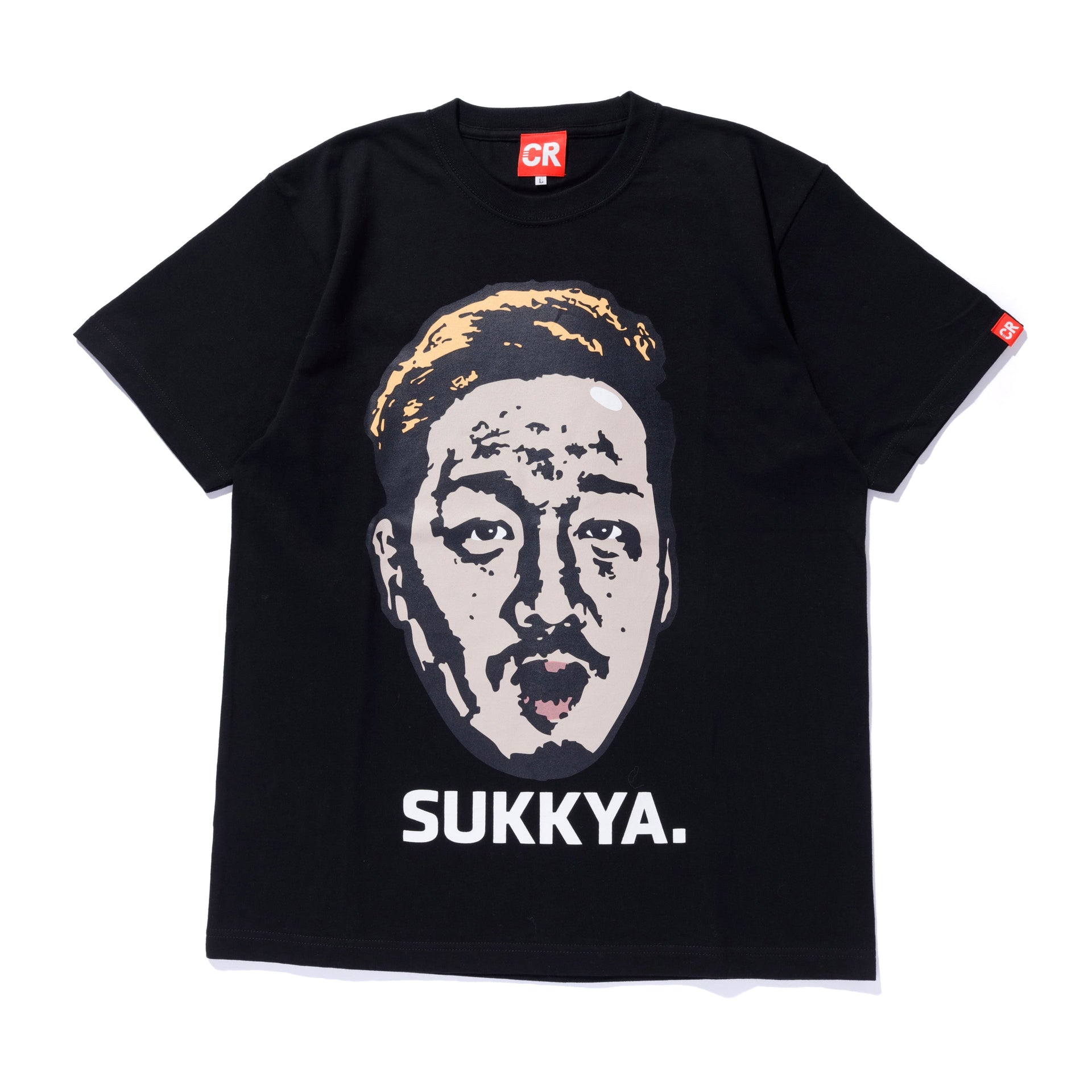 SUKKYA.】デカデコ俺デコ顔デカTシャツ BLACK – CRAZY RACCOON