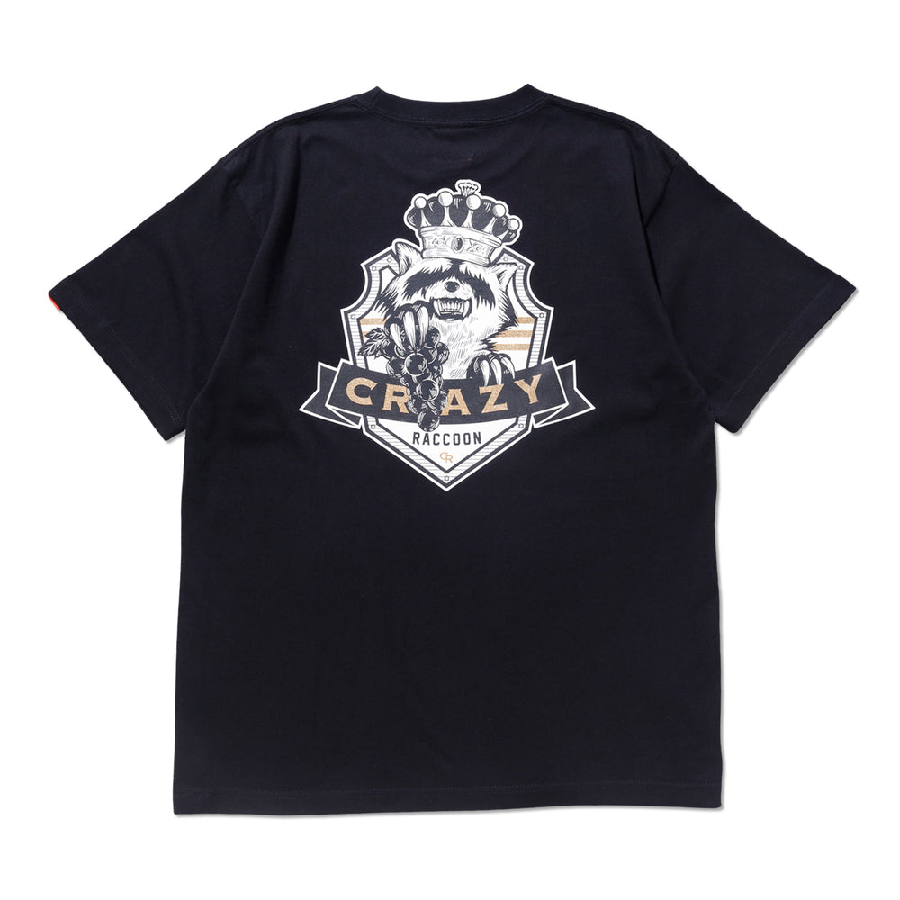 KING RACCOON TEE BLACK – CRAZY RACCOON