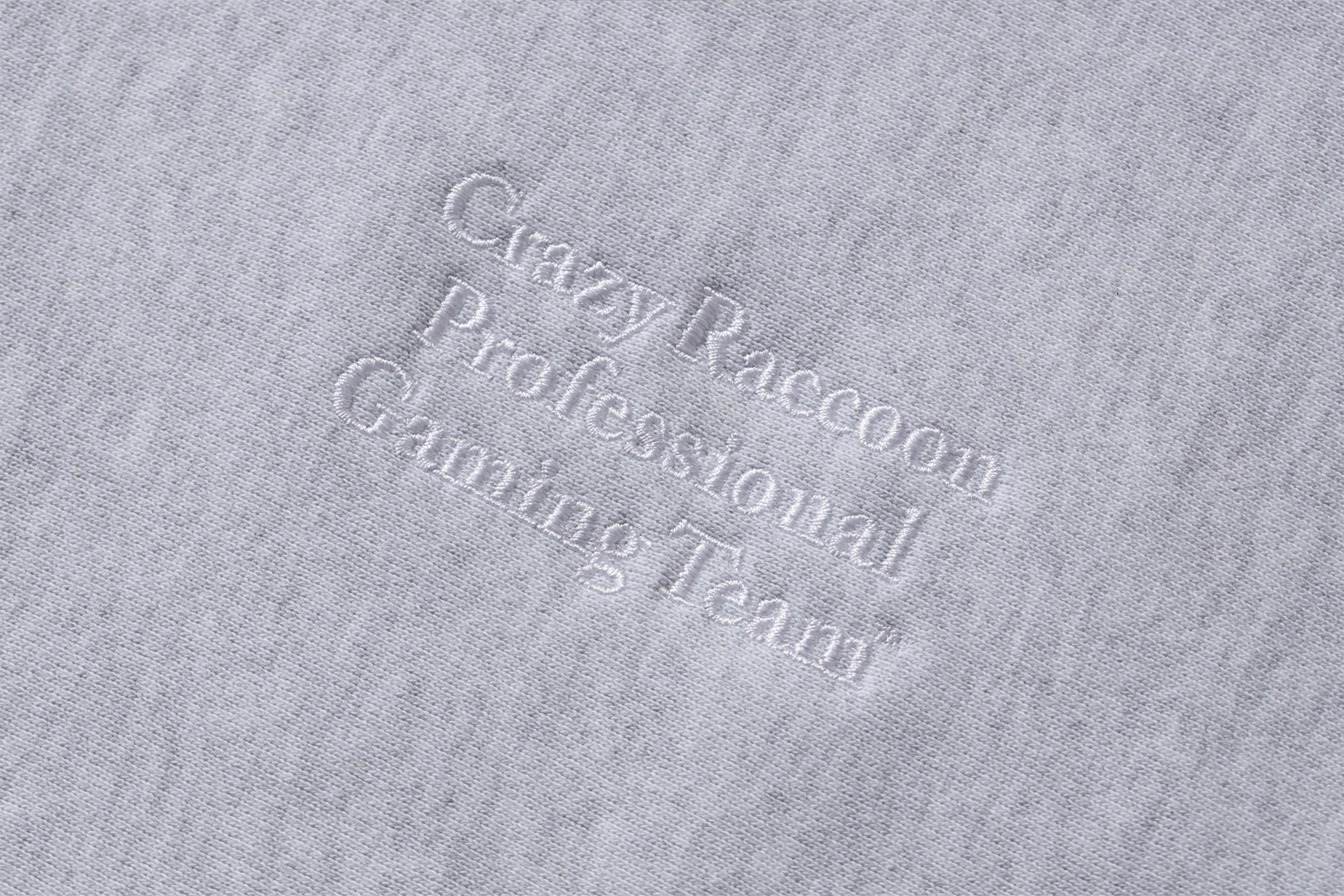 CRPGT LOGO CREWNECK GRAY – CRAZY RACCOON