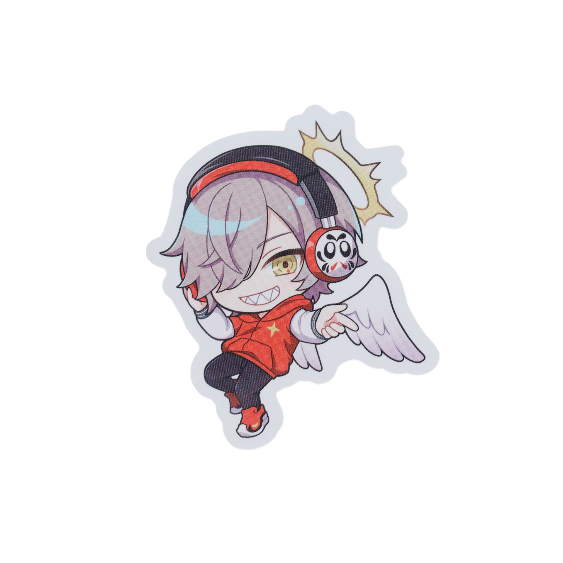 DARUMAISGOD MINI STICKER – CRAZY RACCOON
