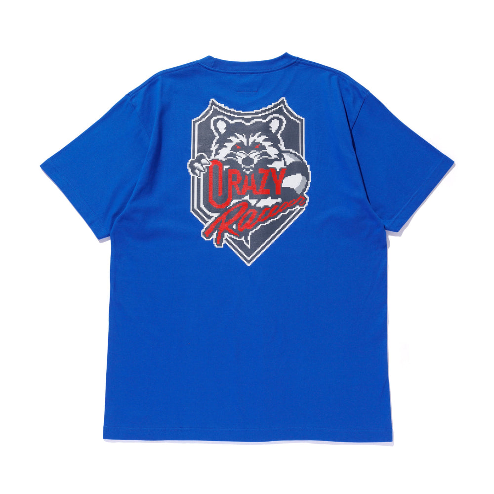 CRAZY RACCOON GAME TEE BLUE