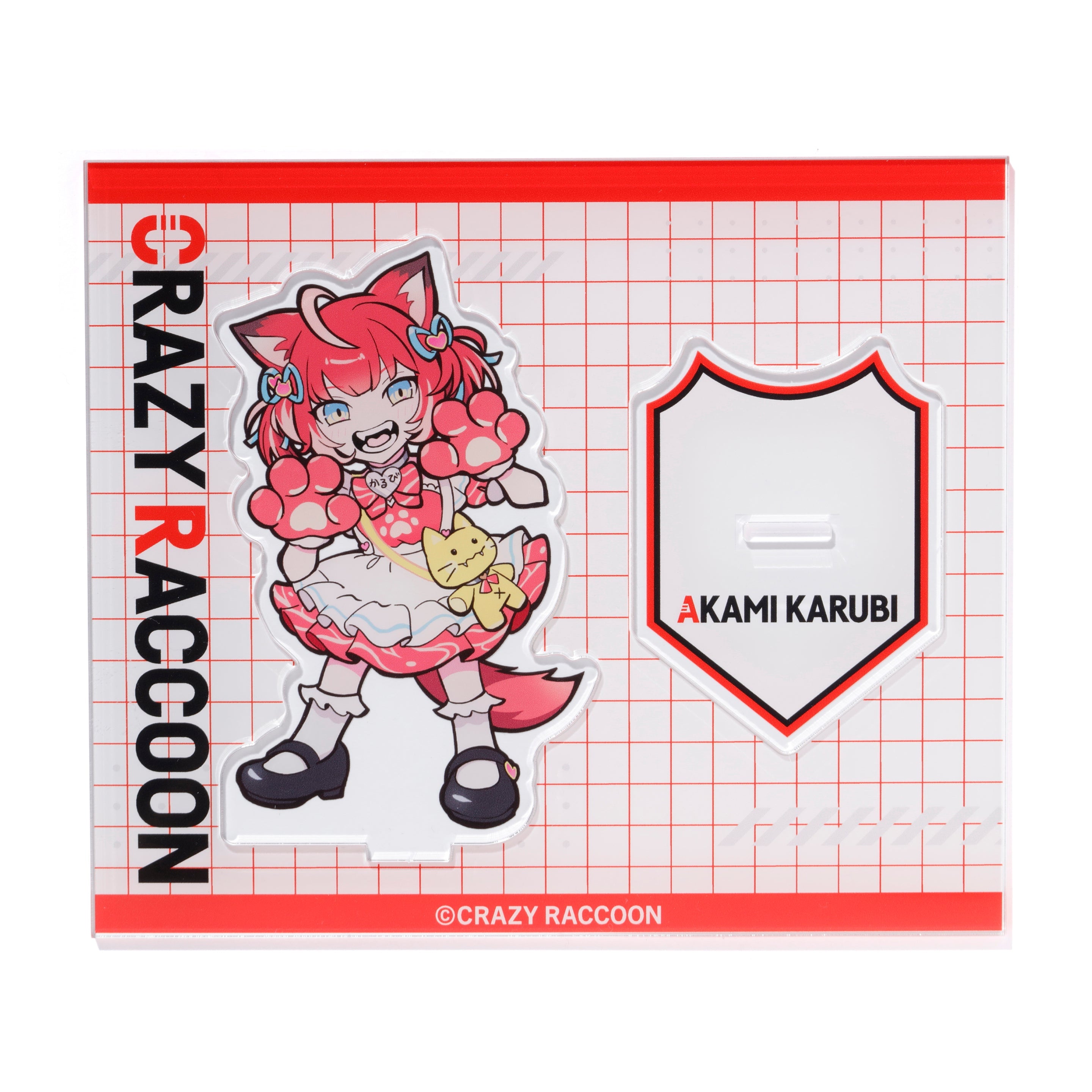 AKAMI KARUBI ACRYLIC STAND – CRAZY RACCOON