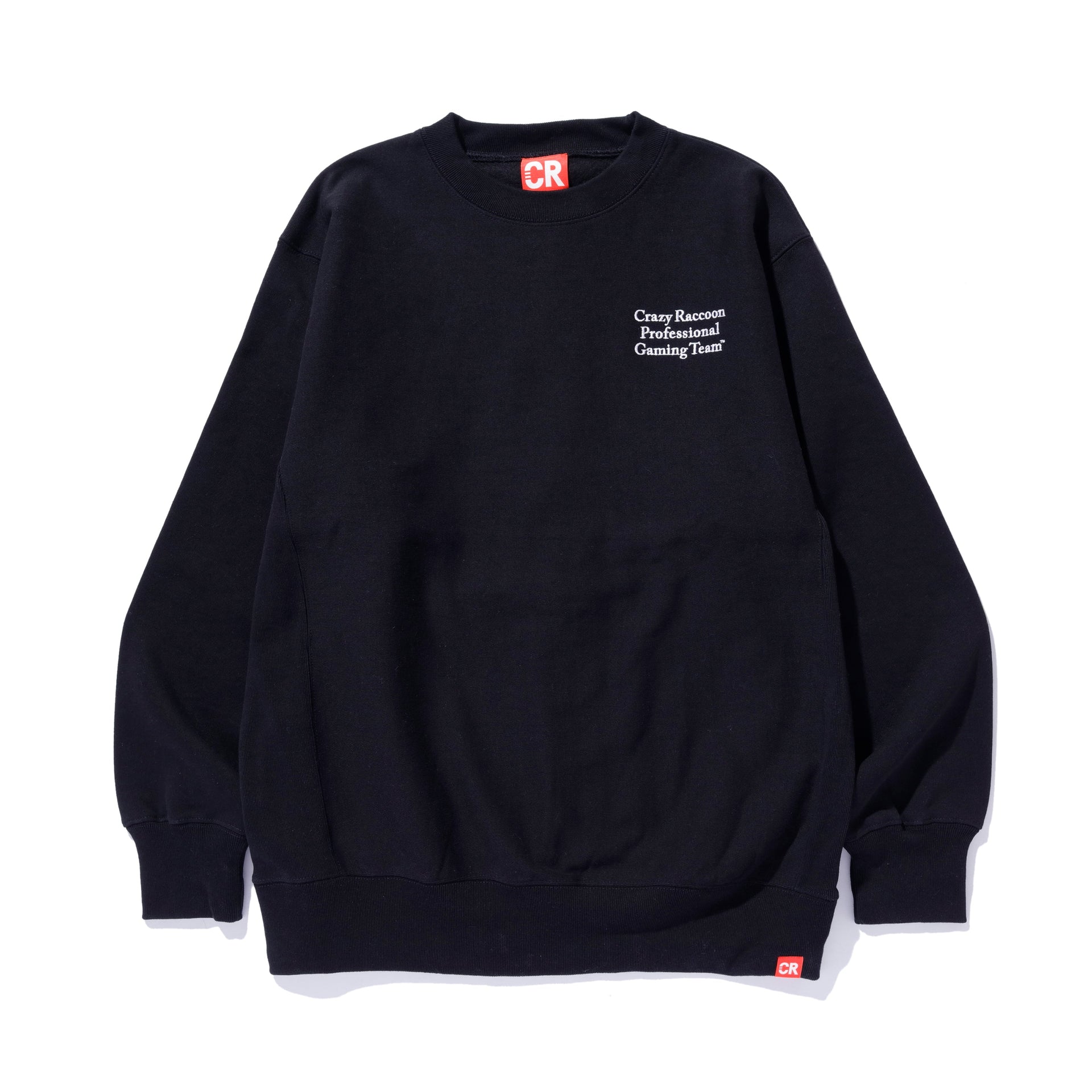 CRPGT LOGO CREWNECK BLACK – CRAZY RACCOON