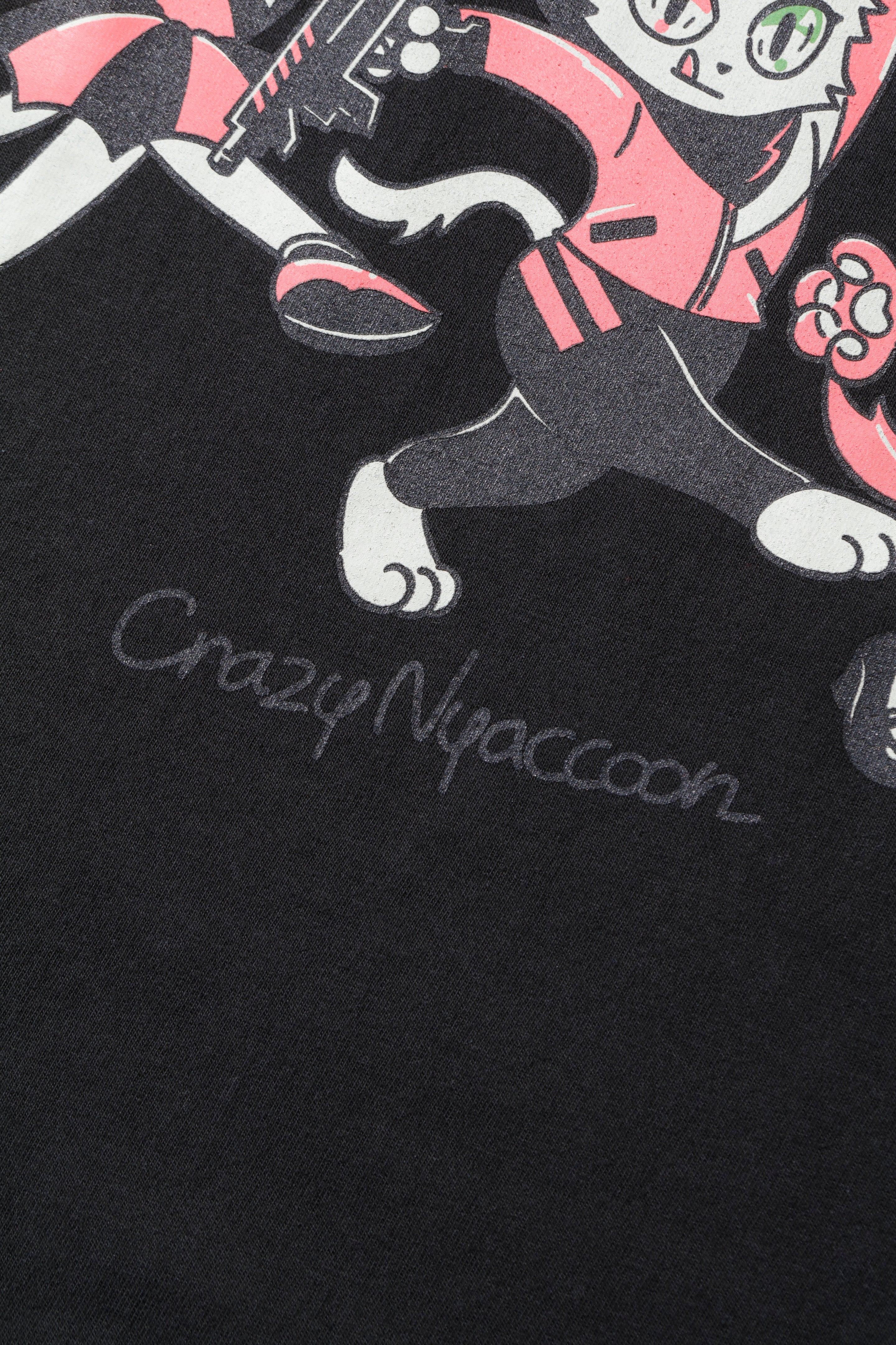 NYACCOON TEE BLACK – CRAZY RACCOON