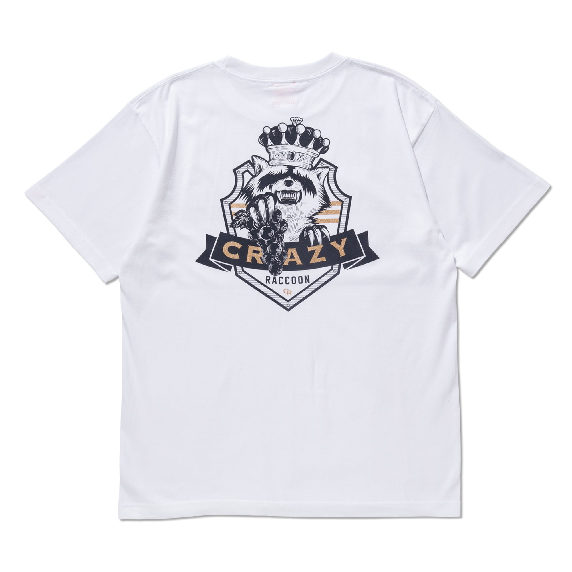 KING RACCOON TEE WHITE – CRAZY RACCOON
