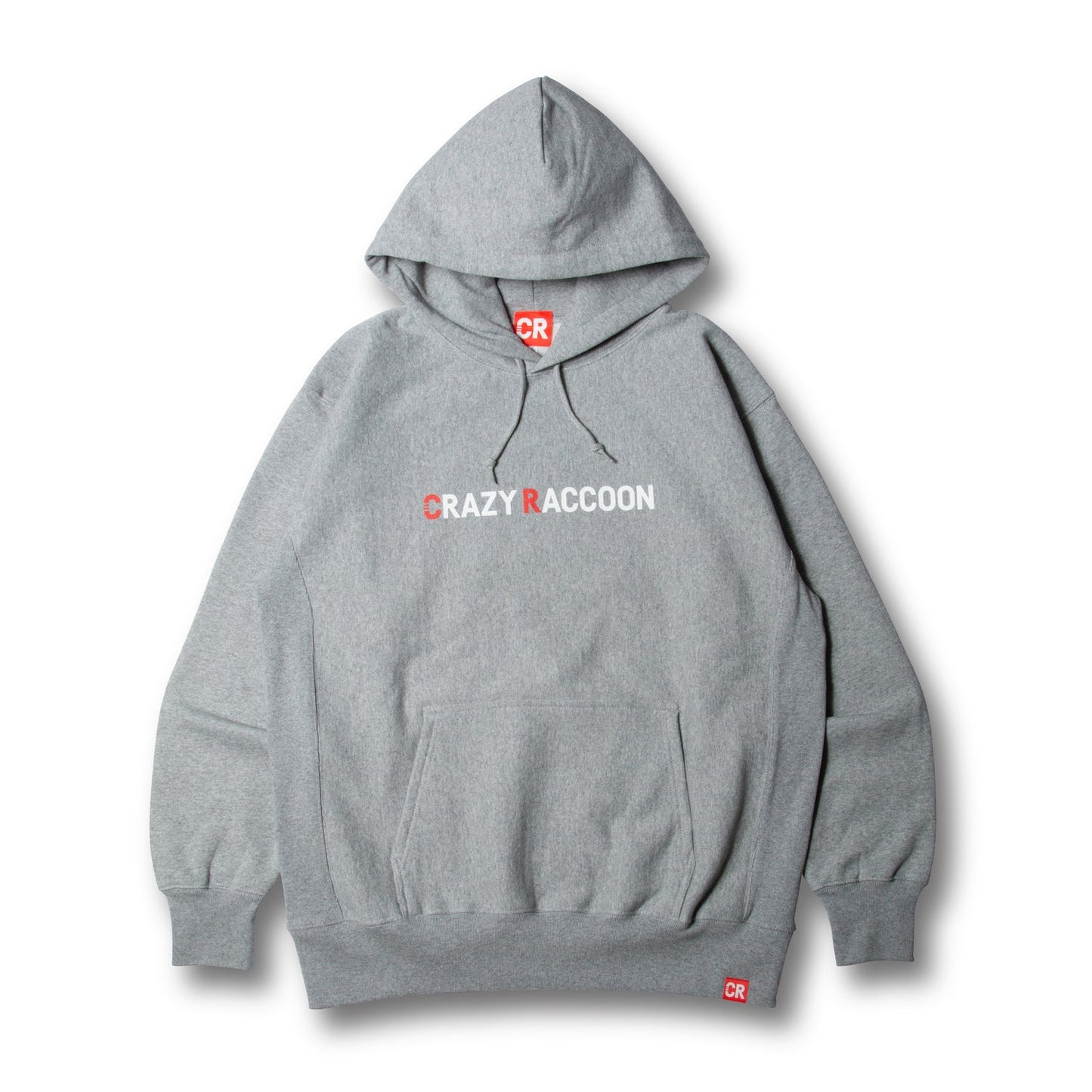 CR LOGO HOODIE GREY – CRAZY RACCOON