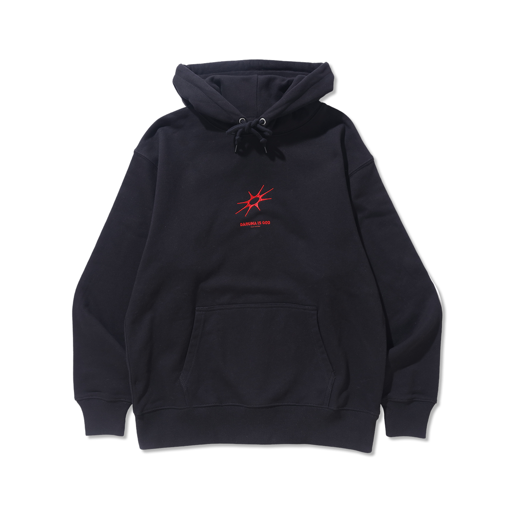 DARUMA IS GOD CROWN LOGO HOODIE BLACK – CRAZY RACCOON