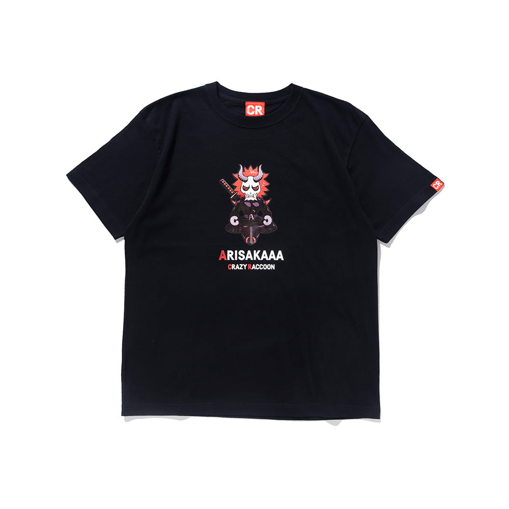 ARISAKAAA TEE BLACK – CRAZY RACCOON