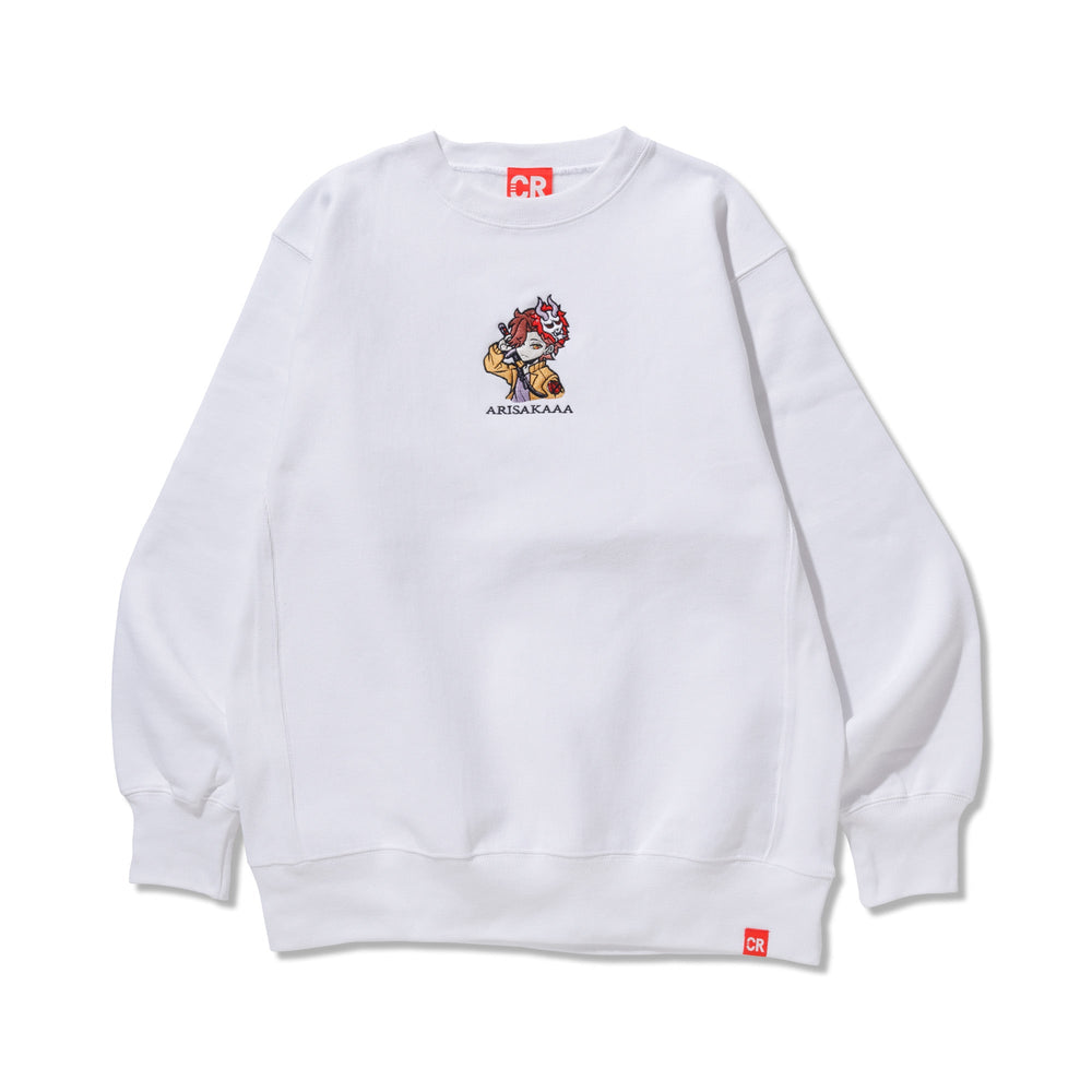 ARISAKAAA CREWNECK WHITE – CRAZY RACCOON