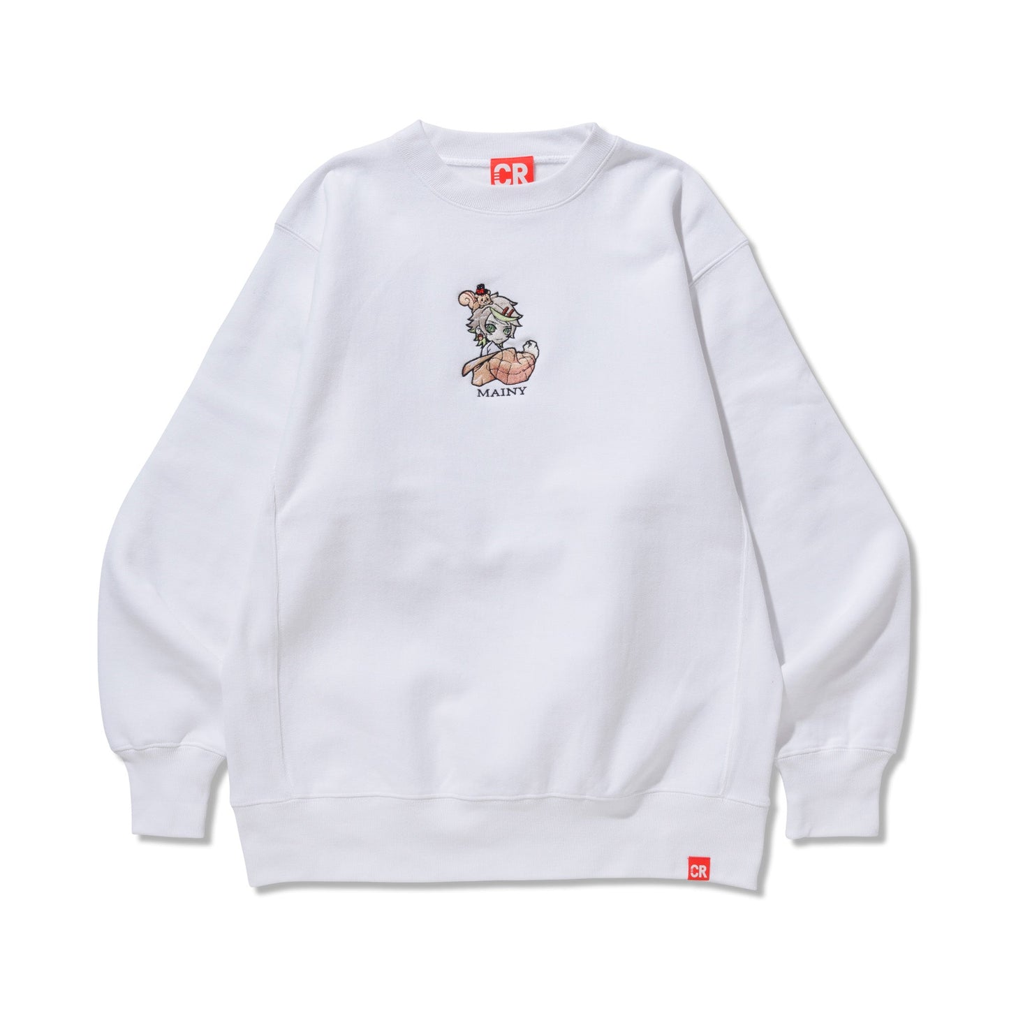 MAINY CREWNECK WHITE – CRAZY RACCOON