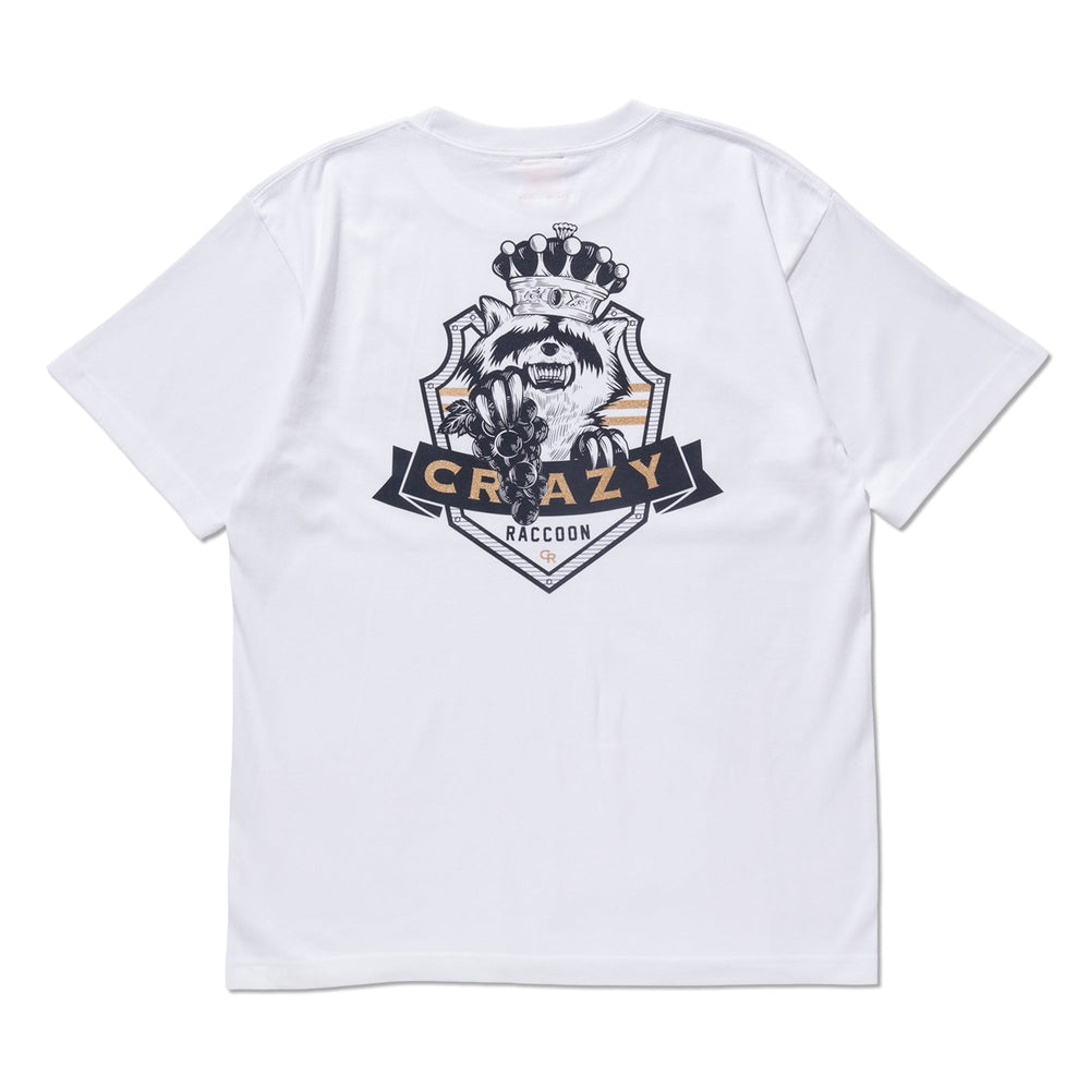 超目玉】 値下 CR WHITE TEE RACCOON KING Tシャツ/カットソー(半袖/袖 